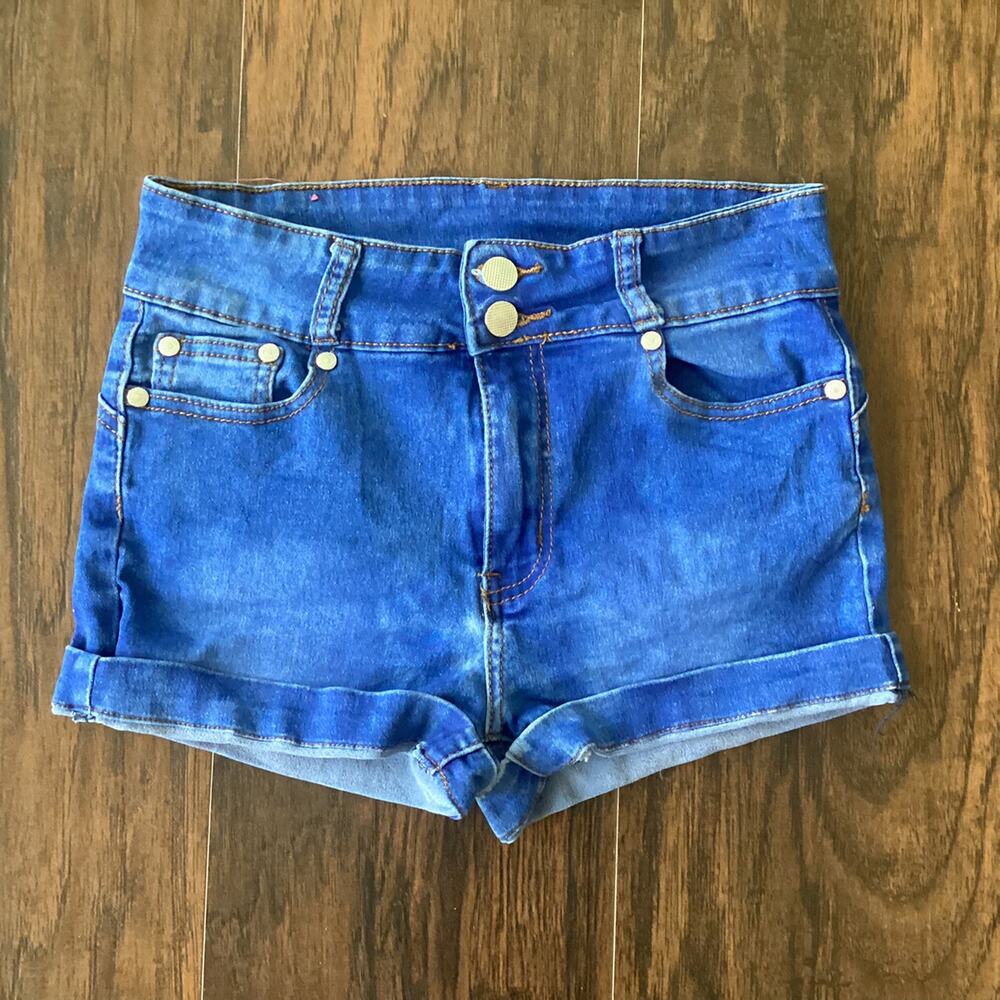 Pink Butterfly Denim Shorts